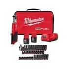Milwaukee High-Speed Ratchet Kit 12V Cordless w/ SAE/Metric Impact Socket Set