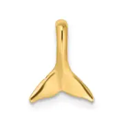 14K Mini Whale Tail Chain Slide Necklace