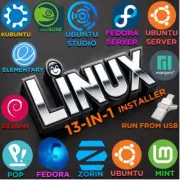 Linux Multi-Boot USB Installer 13-in-1 | Dual USB-A & USB-C | Ubuntu, Mint, Etc