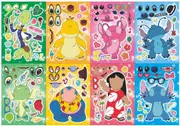16PC Lilo & Stitch Make a Face DIY Stickers Birthday Party Favors Lolly Loot Bag Fillers