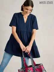 White Stuff Blue Maria Mix Cotton Tunic (H15751) | $113