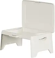 CLSSLVVBN Bedside Folding Table Portable Laptop Computer Stand with Foldable Storage Multifunctional Dining Plate Bed ABS Sofa Bed, White