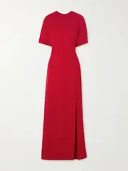 [Valentino Garavani] Valentino Garavani - Silk Crepe De Chine Maxi Dress - Red - IT38 IT 38 Red