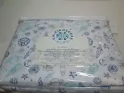 Kaleidoscope SPACESHIP STAR MOON GALAXY Twin Sheeet Set ~ Blue, Grey, Navy NEW