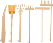 6Pcs Mini Zen Garden Kit Sandbox Zen Garden Rake Tools Rake Meditation Sand Zen Garden Tools Mini Desktop Sand Rock Push Drawing Pen Toy Rock Sands Gardens Tools Zen Gardens Accessories
