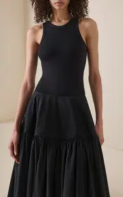 [ALAÏA] Ribbed Cotton-Blend Bodysuit