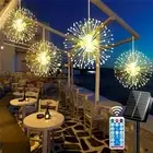 Suspended Solar Light /480 Led Star Burst Light Outdoor Waterproof 8Mode Eave Ga