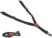 [BESTYASH] Set of Boys and Girls Suspenders Elastic Straps Boys Suit Suspender Clips Occidental Style Bow Tie Versatile for School Play