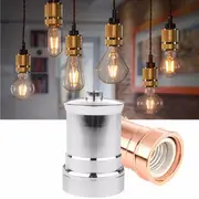 E27 E26 Aluminium Retro Vintage Industrial Edison Screw Light Socket Lamp Holder E26 SILVERY