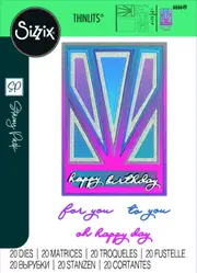 Sizzix Thinlits Die Set 20PK - Cosmopolitan, Refined Rays by Stacey Park