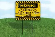 Quarantine Birthday Party sign no one is invited ROAD SIGN with stand
