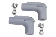 MSD Replacement Boots and Terminals Silicone Grey 90 Spark Plug Boots