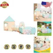 3pc Kids Play Tent Set with Ball Pit & Tunnel - Perfect for Indoors & Outdoors