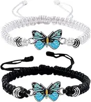 [Gnaillxc] Adjustable Rope Butterfly Bracelet | Unique Handmade Bangle - Charm Anklets, for Females
