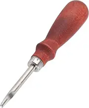 Leather Edger, Sandalwood Handle, High Hardness, 5.5in Length, DIY Tool for Handbags, Wallets, Belts (1.2mm)