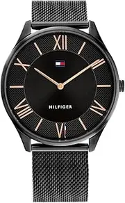 [Tommy Hilfiger] Becker Ionic Plated Black Steel Black Dial Men's Watch