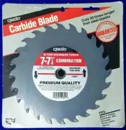 Credo Carbide Blade 24 Teeth 7-71/4 Combination 5/8 Arbor W/ Diamond Knockout