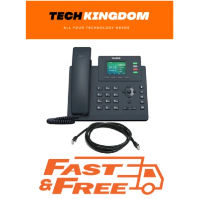YEALINK (SIP-T33G) 4 LINE GIGABIT IP PHONE WITH HANDSET, 2.4" LCD SCREEN