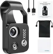 Phone Microscope with CPL Lens, Nano Zoom 200X Pocket Microscope Camera Attachment with Adjustable Clip for Most iPhone/Andriod Phone, The Best Gift to Enjoy Microworld for Kids and Adults