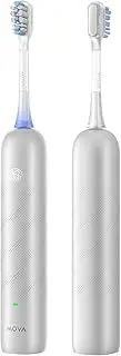 MOVA Fresh Pro 3DClean™ Electric Toothbrush with AI Pressure Sensing, 30-Day Battery, 2 Brush Heads and Travel Case, Bluetooth App, Whitening & Sensitive Care, Wireless Charging, Stain-Resistant Design, Matte Silver