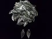 Tibetian Silver Lead Free Pewter Charms/Leaf
