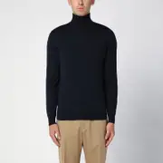 [Drumohr] Blue wool turtleneck sweater 54 IT Blue