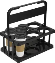 Portable Drink Carrier for Big Cups, Foldable Plastic Cup Holder, Reusable Cup H