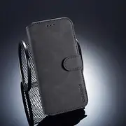 LYX Retro Oil Side Horizontal Flip Case for Huawei P20 Lite/Nova 3e, with Holder & Card Slots & Wallet (Black) Shockproof (Color : Black)