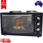 New Portable Electric Oven With Hot Plates Kitchen Benchtop Grill Rotisserie 34L