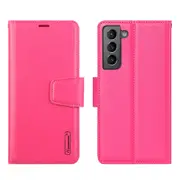 ZUSLAB Galaxy S21 FE 5G Hanman Leather Wallet Card Case for Samsung - Hot Pink