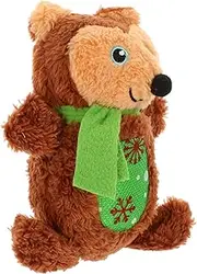 Abaodam Cute Plush Dog Toy Bear Shaped Squeaky Molar Toy for Dogs Interactive Chew for Puppy Teething Fun Pet Enrichment Safe and Plush Material