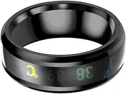 [Holibanna] Color Changing Ring Mens Rings Men Rings Smart Ring Couple Ring Rings for Men Finger Mood Ring Couples Rings Promise Rings Men's Rings Finger Ring Black