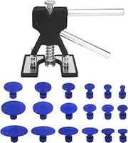 Dent Repair Tool Set, Paintless Car Dent Repair, with Golden Dent Lifter and 18 Pieces Adhesive Puller Tabs, for Washing Machines, Fridge and Hail Damage