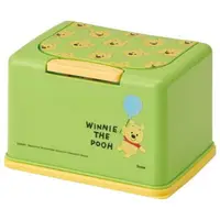在飛比找樂天市場購物網優惠-小禮堂 迪士尼 小熊維尼 按壓彈蓋兒童口罩盒 (綠大臉款)