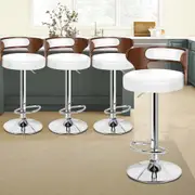 4x ALFORDSON Bar Stools Swivel Chair White