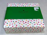 Kate Spade FULL Sheet Set 100% Cotton Percale Multi Colored Polka Dot Printed