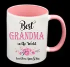 BEST GRANDMA personalised with names Coffee Cup Mug Birthday Gift Mothers Day