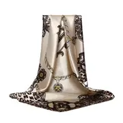 2PCS Spring Fashion Thin Style Luxury High Quality Twill Silk Scarf Muslim Mulberry Silk Fashion Ladies Headband Scarf 90*90cm