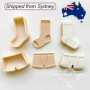 SOCKS & JOCKS Cutter & Embosser Set Cookie Cutters Cake Fondant Father's Day