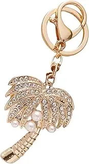 [Generic] Keychain,Beach Tree Keyring | Palm Tree Keychains for Women and Girls, Backpack Keyrings, Purse Charm