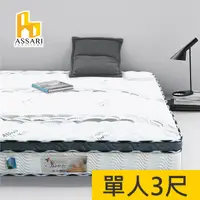 在飛比找PChome24h購物優惠-ASSARI-凱妮絲天絲正三線獨立筒床墊(單人3尺)