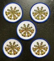 5 Deputy Chief Firefighter Fire Dept 4 Bugles Embroidered Uniform Rank Patches