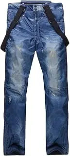 [HEYDHSDC] 30 Degree Jean Snow Pants Men Thermal Skiing Trousers Ski Snowboard Pants Winter Outdoor Sports Wear Male