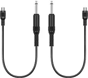 Bolvek RCA to 6.35mm 1/4 inch, 2-Pack RCA Female to 6.35mm TS Mono Male Jack Adapter Audio Cable for Speaker Mixer Amplifier TV AV Receiver Guitar