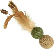 Cat Feather Toy,Lickable Cat Catnip Toys | Kitten Catnip Ball, Interactive Chew Training Stress Relief Tools for Pets