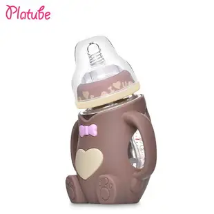 嬰兒奶瓶硅膠仿真奶嘴食品級硅膠高硼硅玻璃奶瓶防摔防脹氣兒童