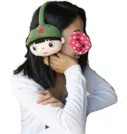 [QWLEYCHN] Winter Little soldier Lovers Ear cover Warm Earmuffs gifts for Women Girls, Green