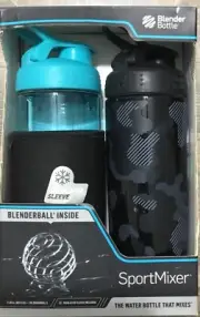 2pack W/Steeve BlenderBottle 28oz. Water Blender Bottle Sport Mixer Tristan Stee