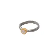 Rae Ring in Sterling Silver with Crystal Stone & Matt Finish - Elegant Jewellery in Australia