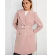 PORTMANS Dusty Rose Isla Belted Wrap Coat - BNWT - Size 6